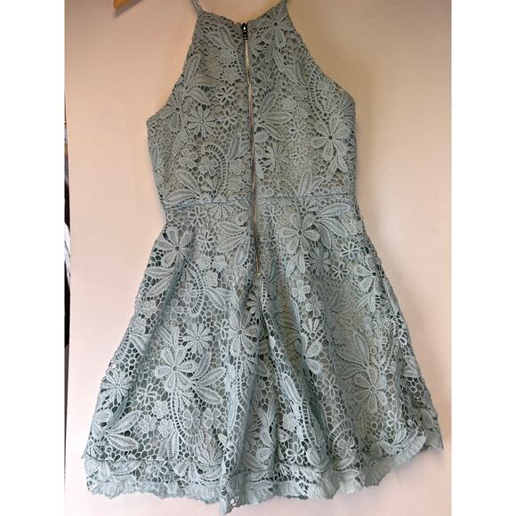 Lulus Light Blue Lace Dress M - Picture 2 of 5